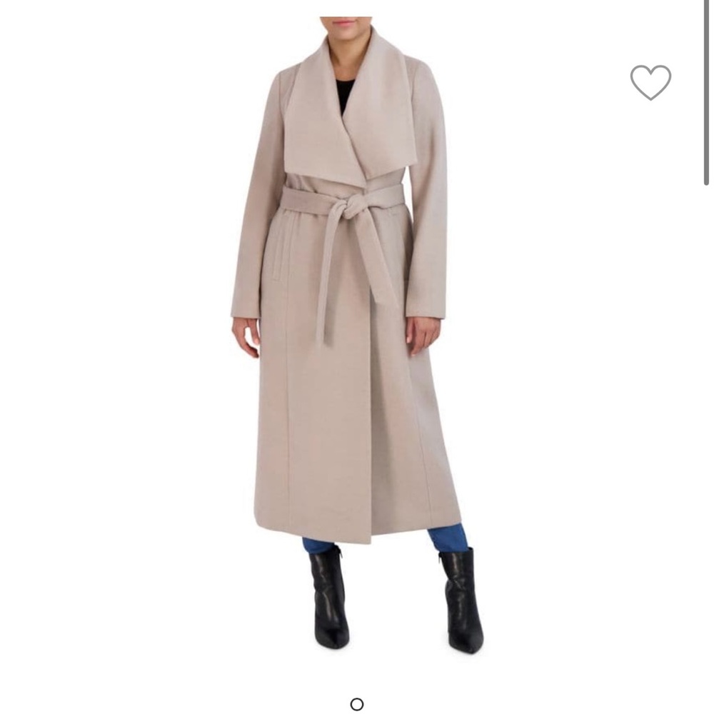 *Black Cole Haan Wool Trench Coat